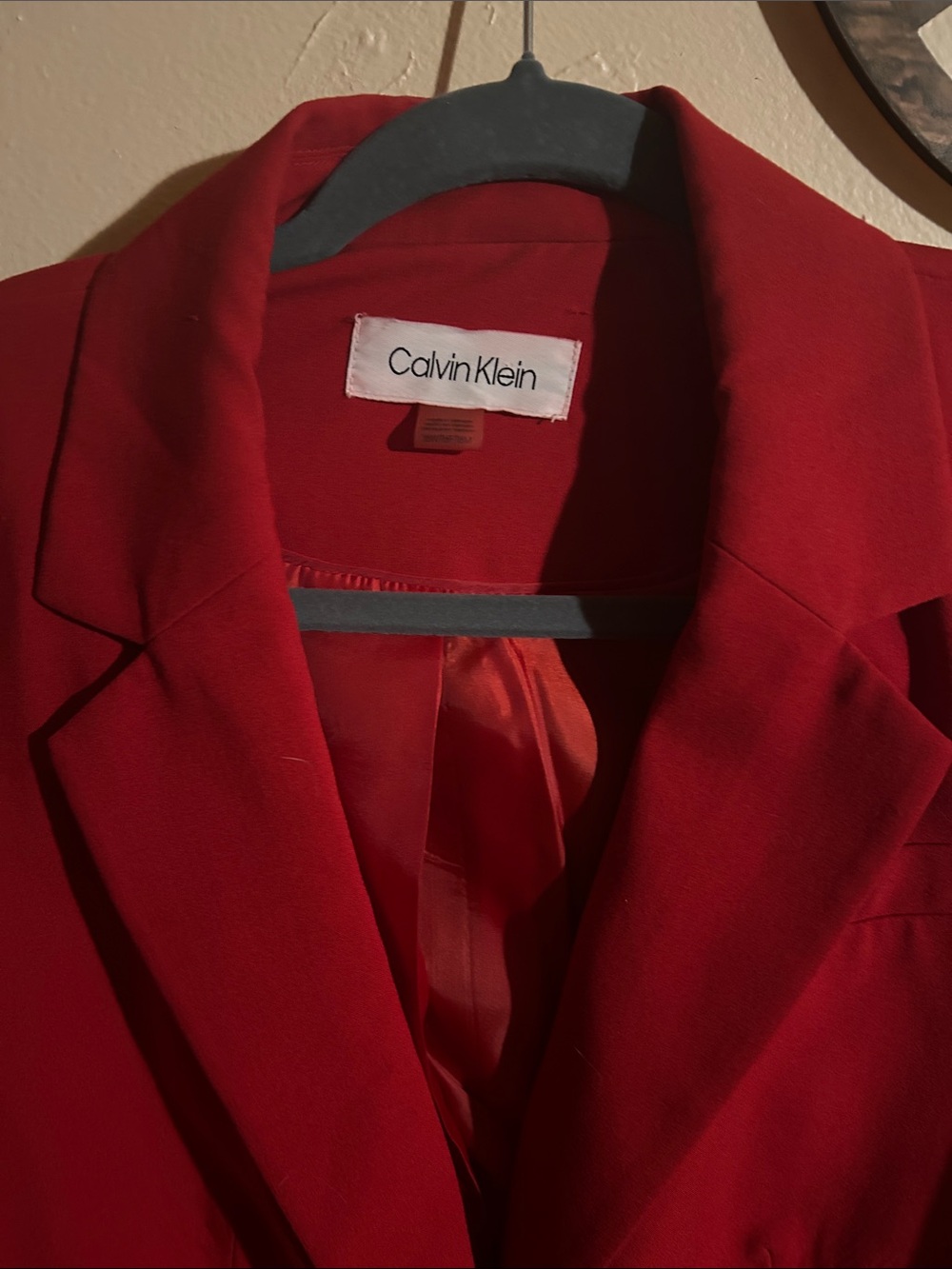 Calvin Klein Red Tailored Blazer